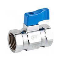 Кран шаровой стандартнопроходной GENEBRE 3096 05, DN020, PN16, корпус - латунь (CW617N), шар - латунь (CW617N), уплотнение шара - PTFE, ВР/ВР, рукоятка-рычаг, резьба BSPP