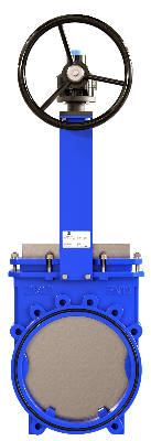 VAB-013-01-0150-PN10-SsP-R(N)-NBR Шиберная задвижка Valstok, серия VAB, DN 0150, PN=10 Бар, редуктор, невыдвижной шток, корпус GJS-400-15 (GGG40), нож AISI304, седловое уплотнение NBR