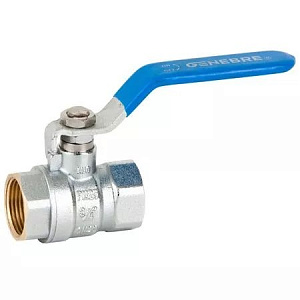 Кран шаровой стандартнопроходной GENEBRE 3028 12, DN100, PN25, корпус - латунь (CW617N), шар - латунь (CW617N), уплотнение шара - PTFE, ВР/ВР, рукоятка-рычаг, резьба BSPP