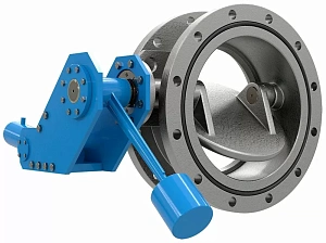 Клапан обратный одностворчатый VALSTOK VRT-221-02-0250-PN10-CW-M, DN0250 PN10, корпус - CF8M, диск - CF8M, уплотнение - Metal, Ф/Ф, противовес