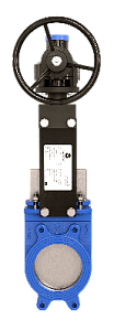 VA-013-01-0400-PN6-SsP-R(N)-NBR Шиберная задвижка Valstok, серия VА, DN 0400, PN=6 Бар, редуктор, невыдвижной шток, корпус GJS-400-15 (GGG40), нож AISI304, седловое уплотнение NBR