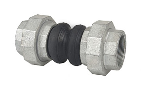 Компенсатор антивибрационный ZETKAMA 701L-040-C-00, DN040, PN16, корпус - EPDM+Nylon, резьбовое соединение - ковкий чугун, ВР/ВР