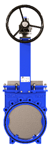 VAB-013-01-0450-PN6-SsP-R(N)-N Шиберная задвижка Valstok, серия VAB, DN0450, PN6, редуктор, невыдвижной шток, корпус GJS-400 (GGG40), нож AISI304, седловое уплотнение NBR